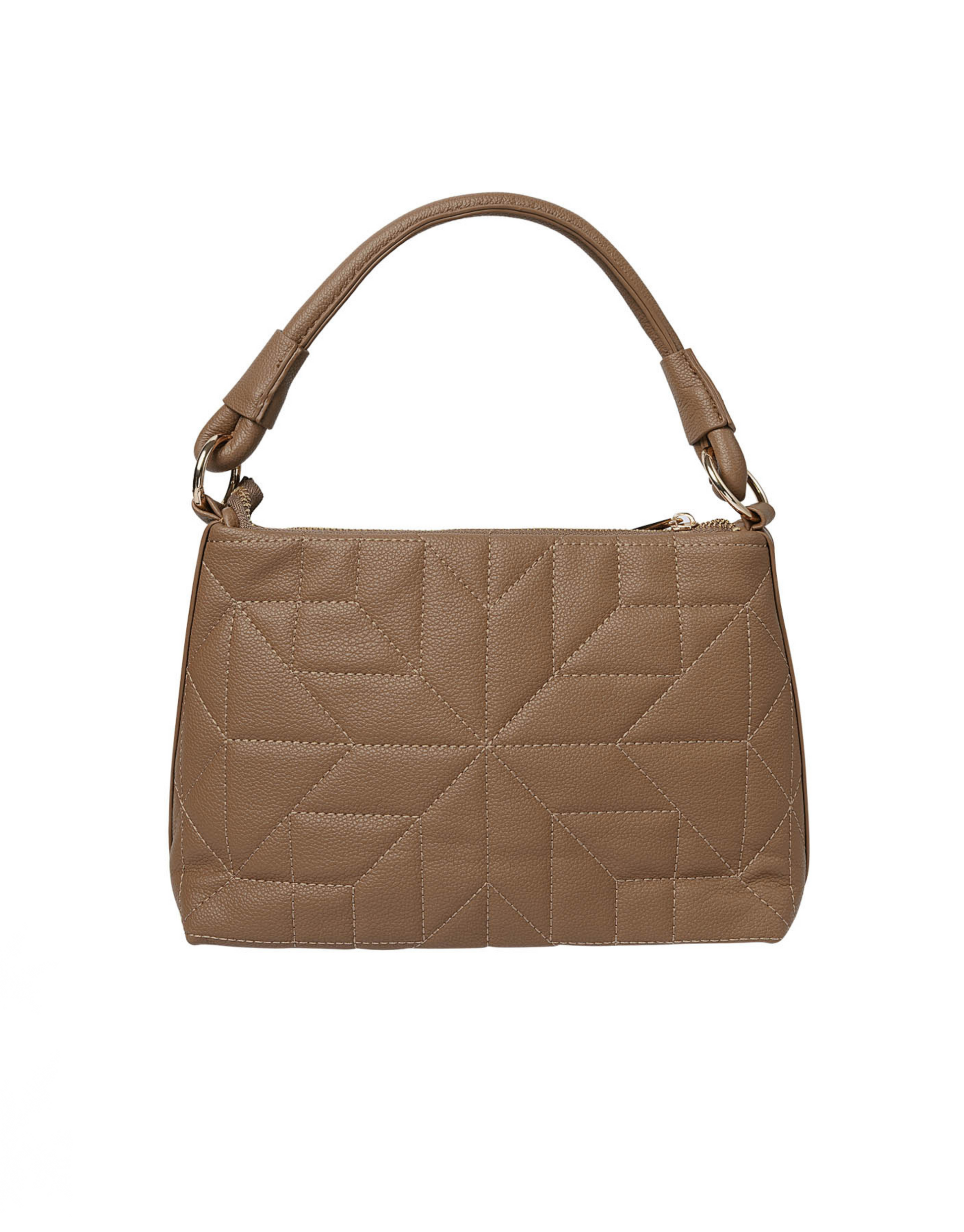 Smuk håndtaske i den flotteste brune farve!  Håndtasken har guld spænder og lås, for et ekstra unikt touch.  Tasken måler 6 x 18 x 28 centimeter.
