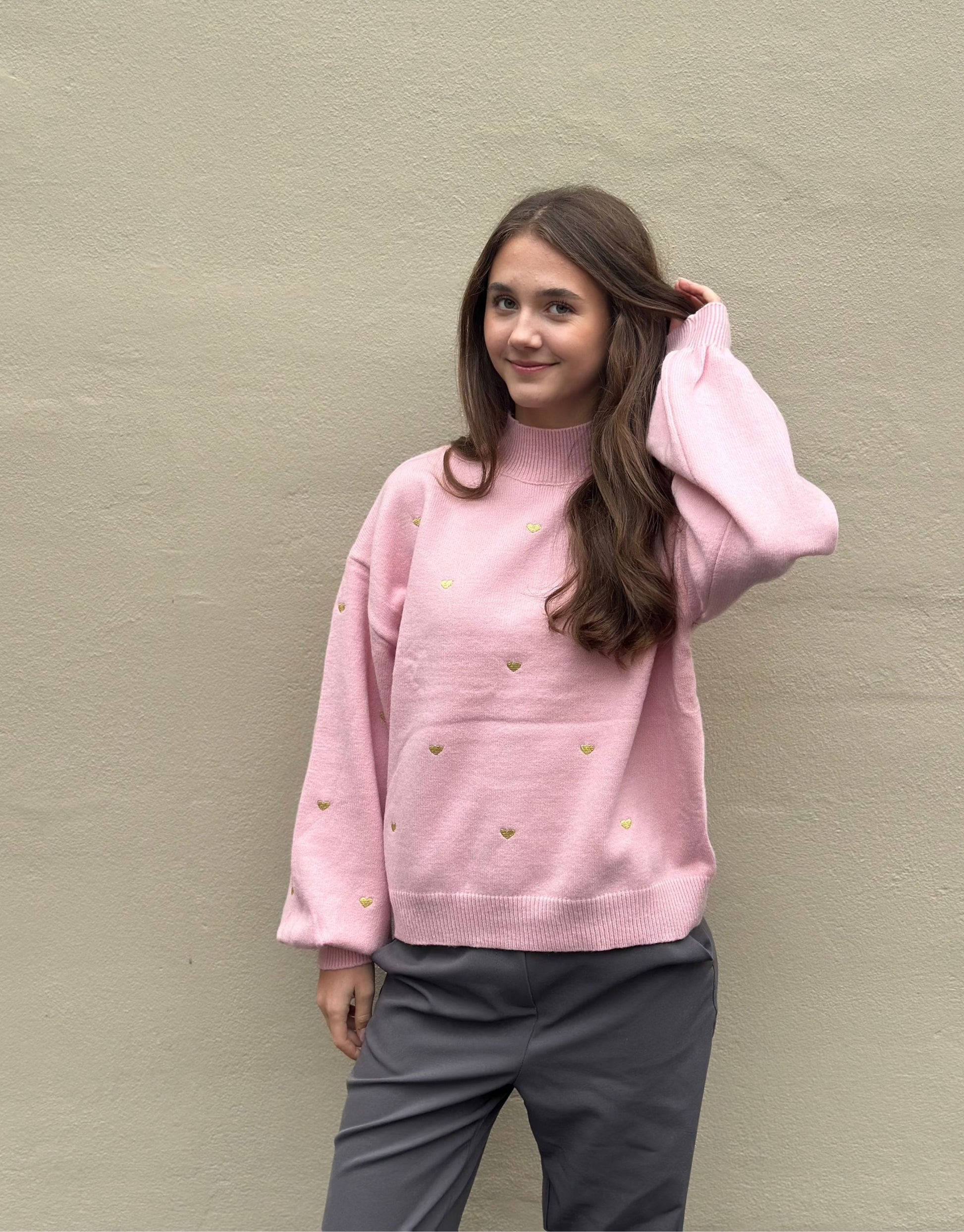 Lækker striktøje i lyserød med hjerter.